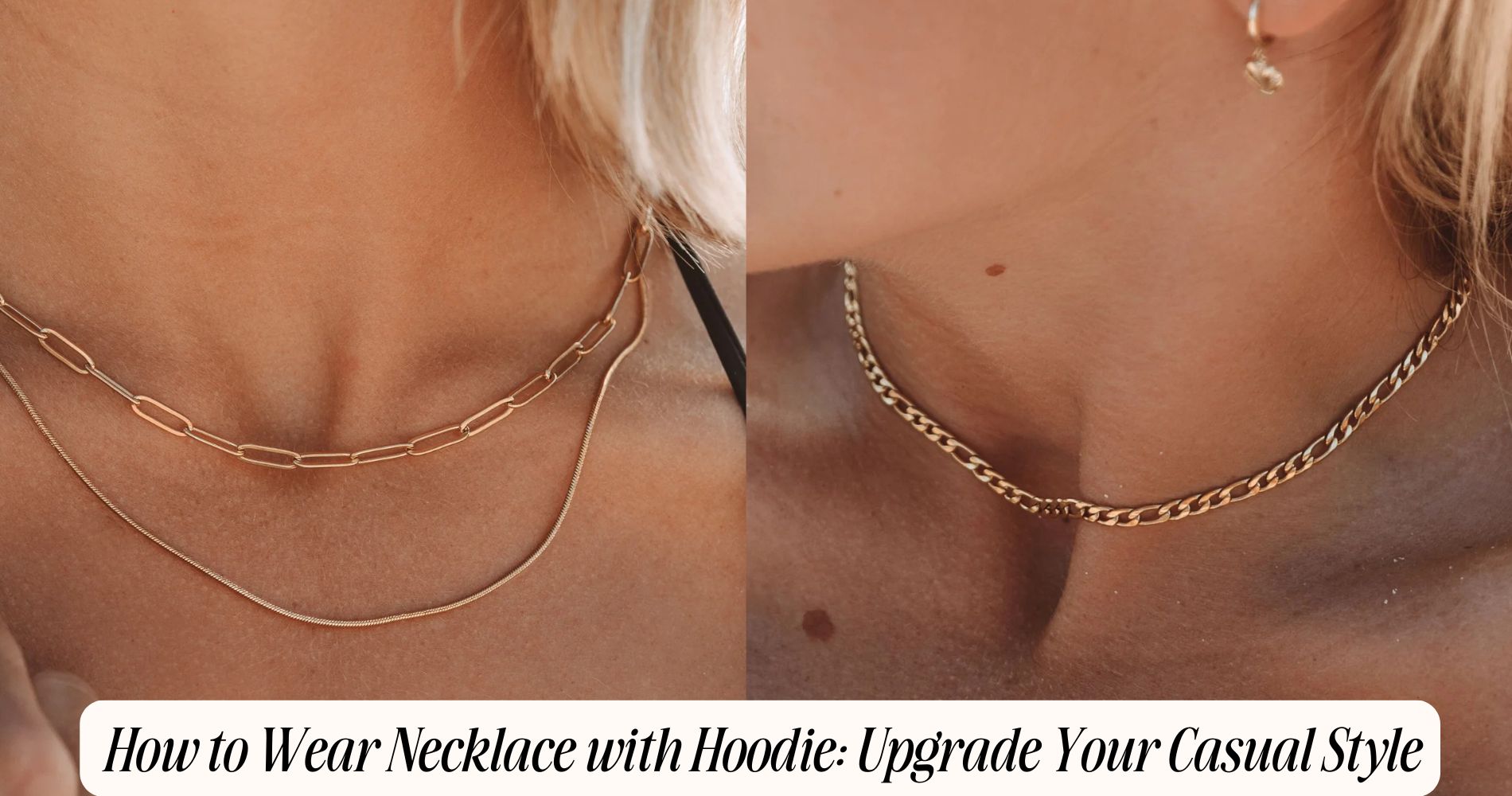 how to wear necklace with hoodie