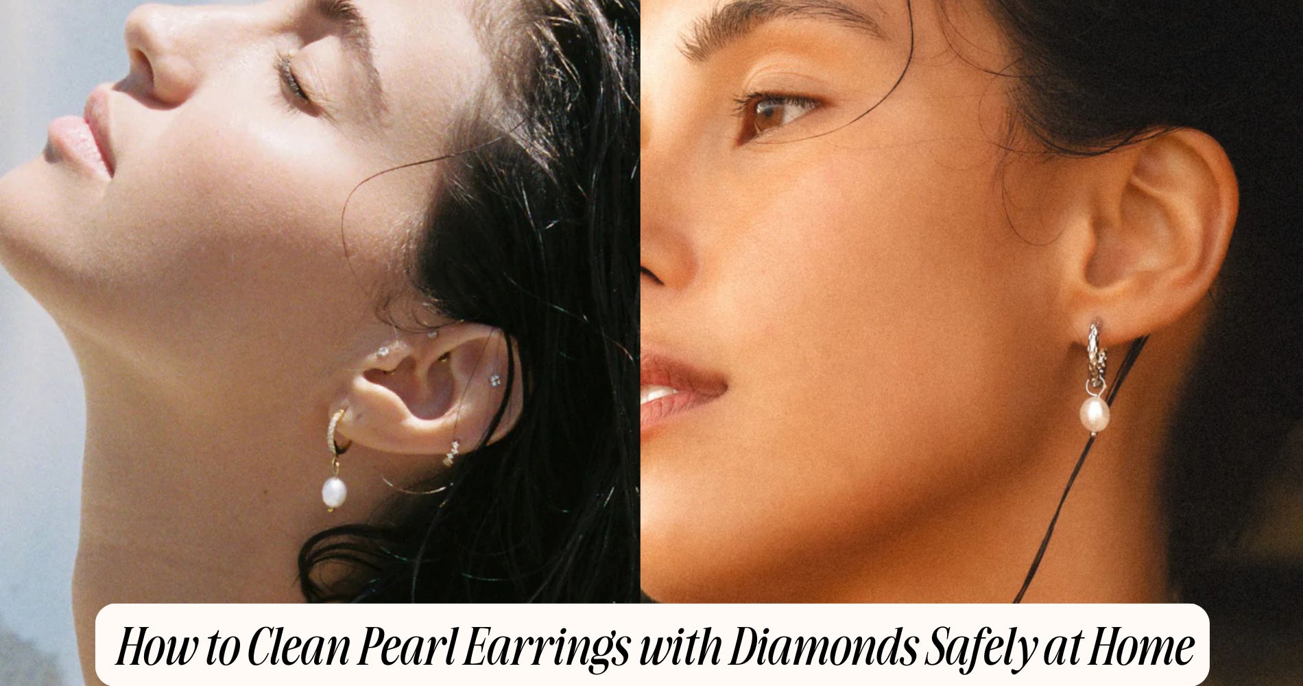 how to clean pearl earrings with diamonds