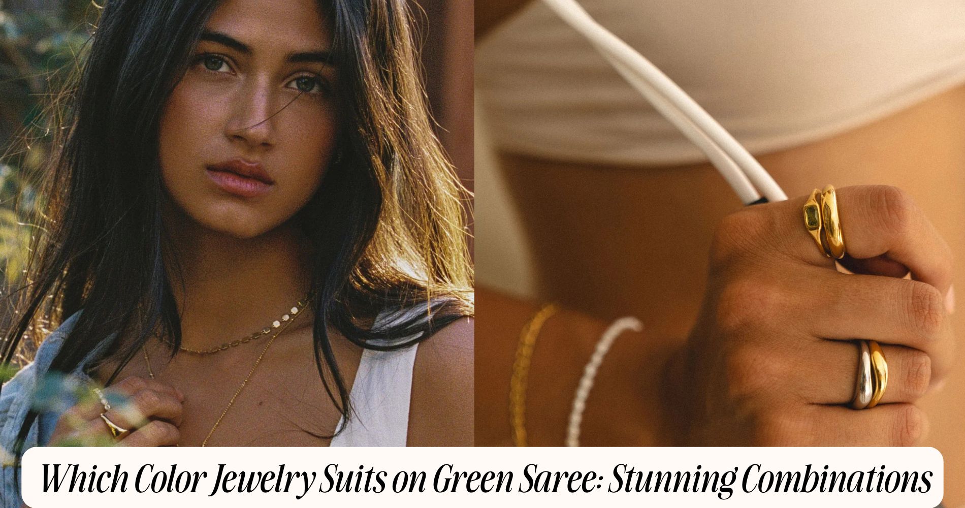 which color jewelry suits on green saree