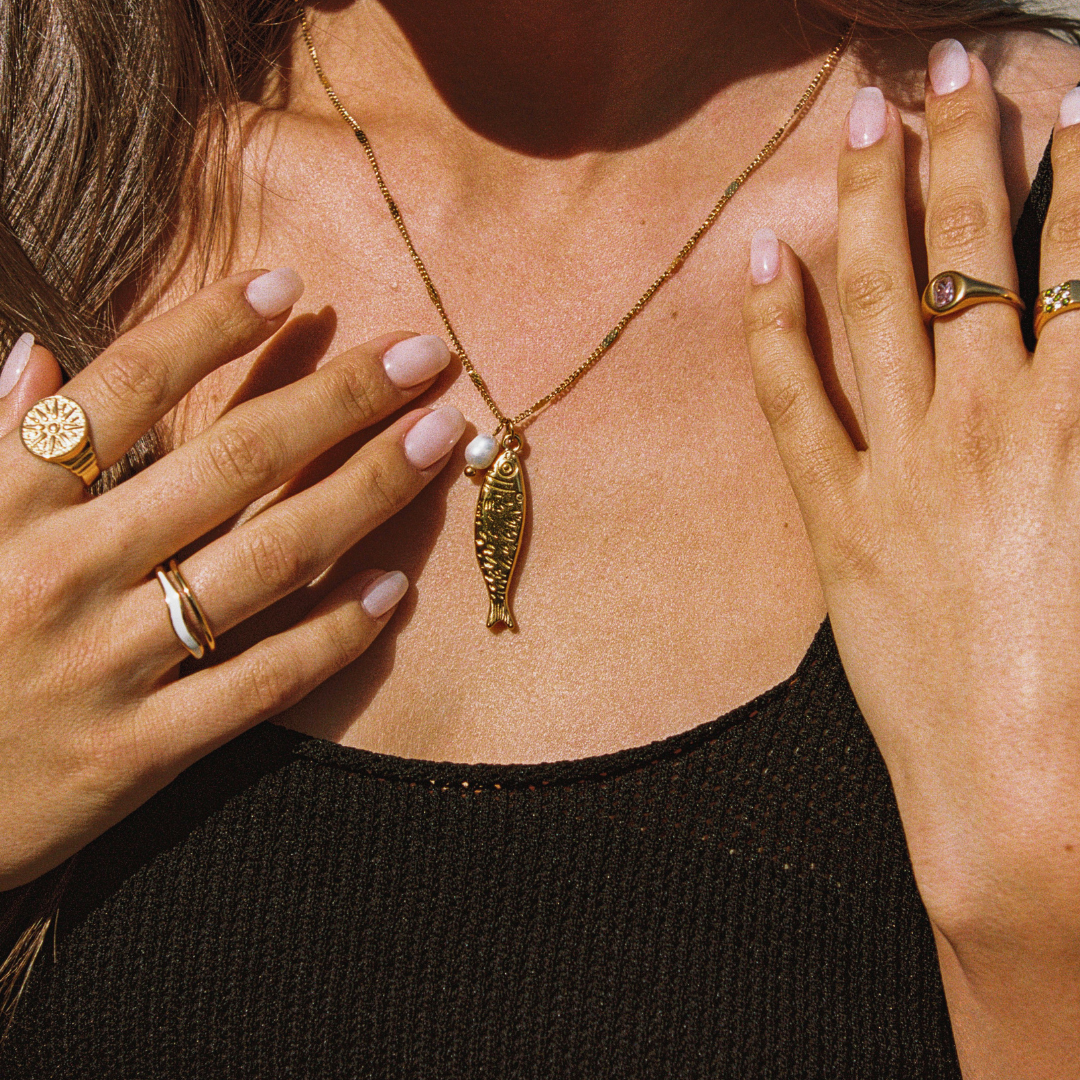 Golden Fish Necklace