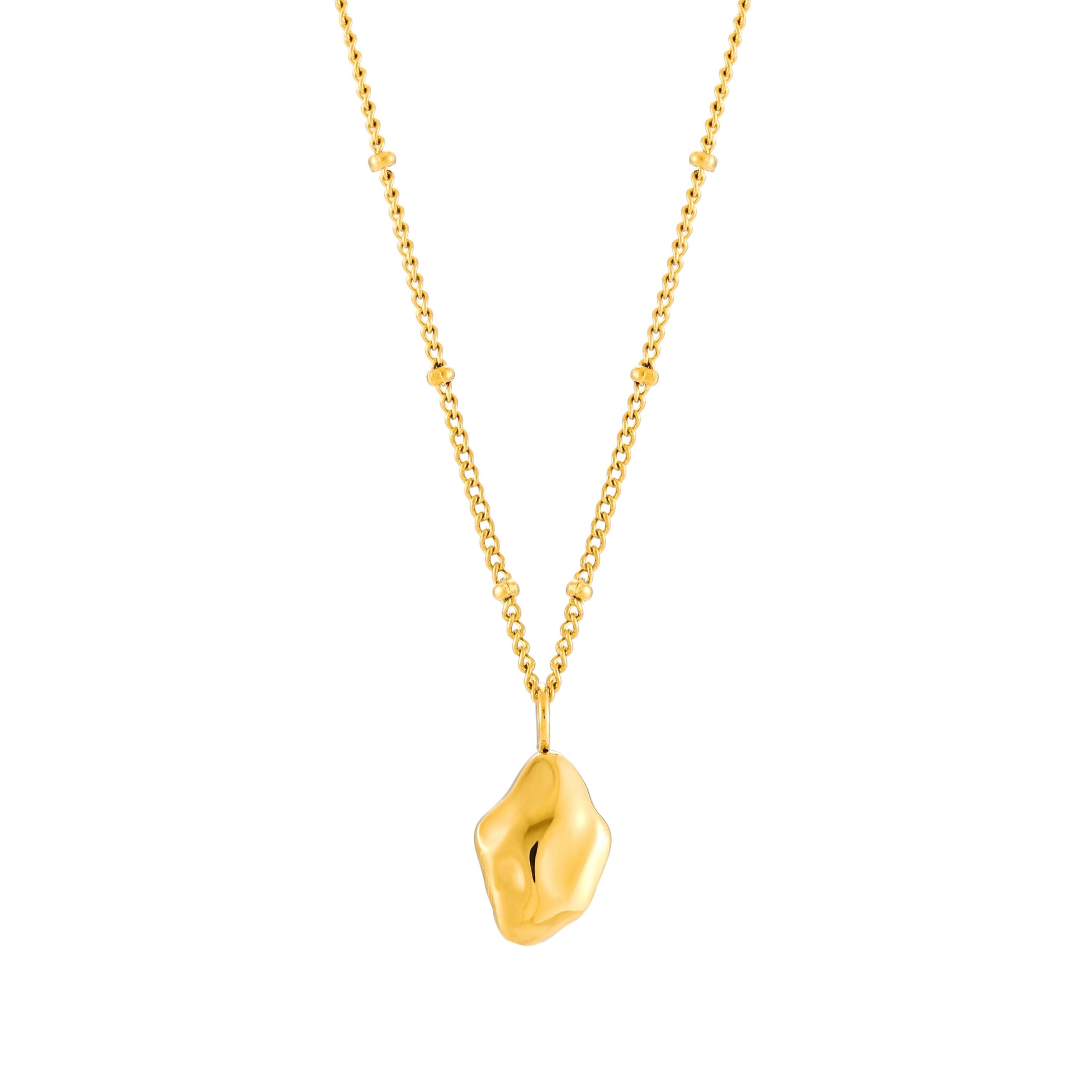 Goldie Necklace Gold On White Background