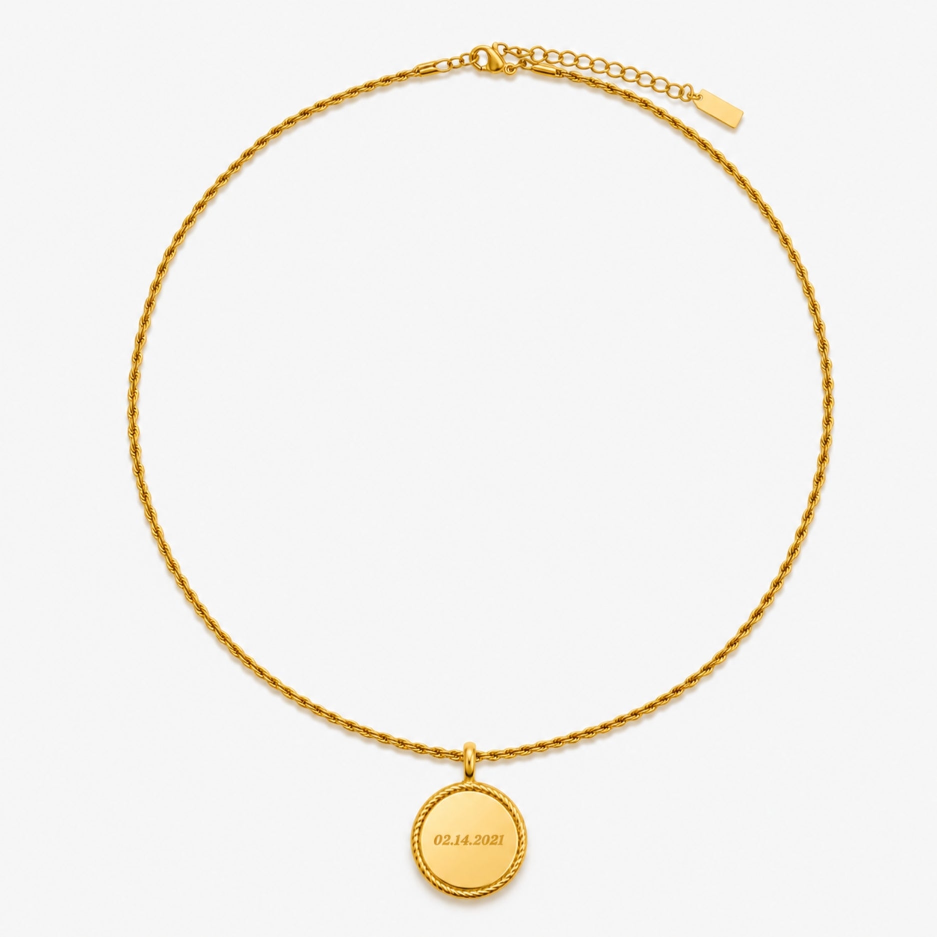 Gold Ribbed Necklace
