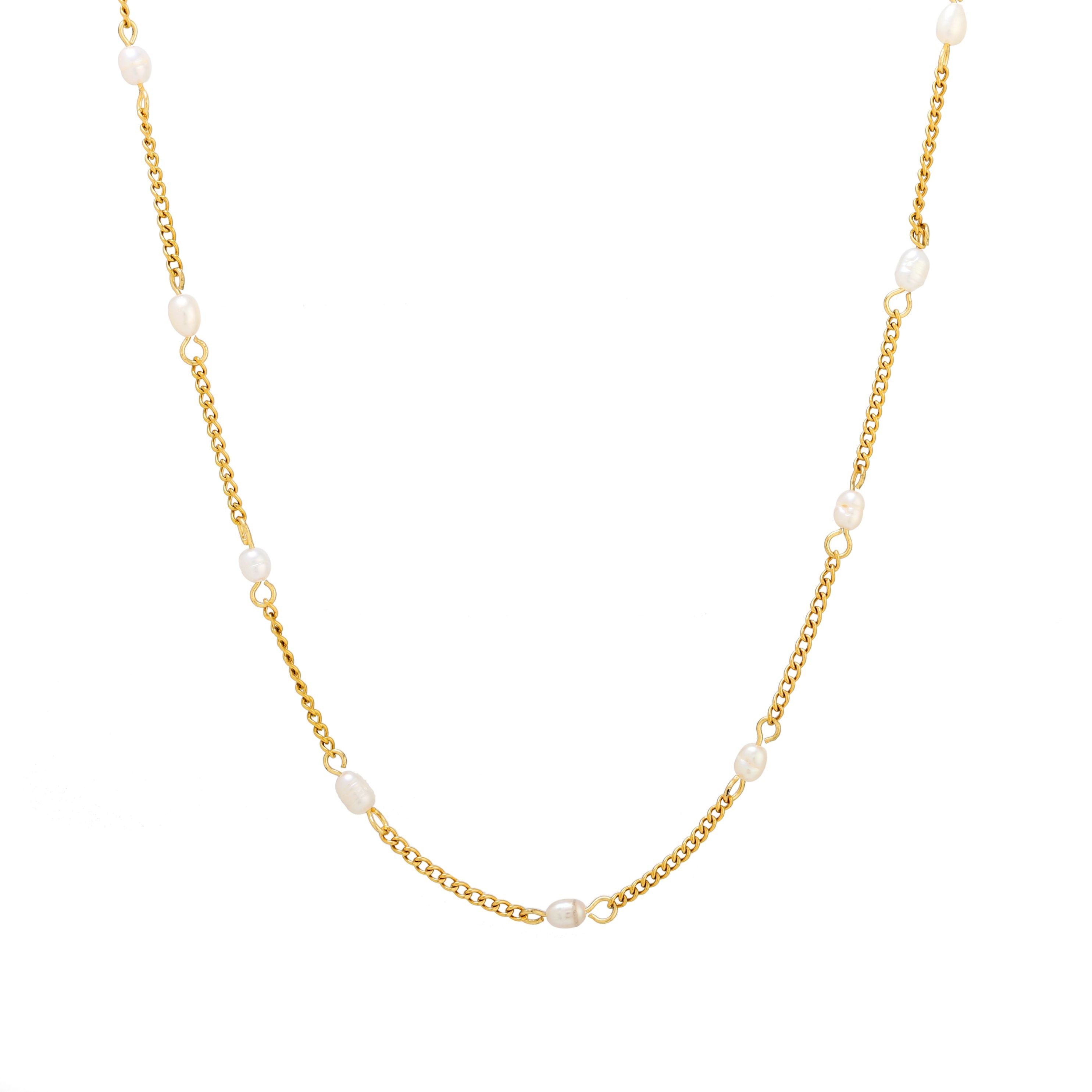 pearl gold chain