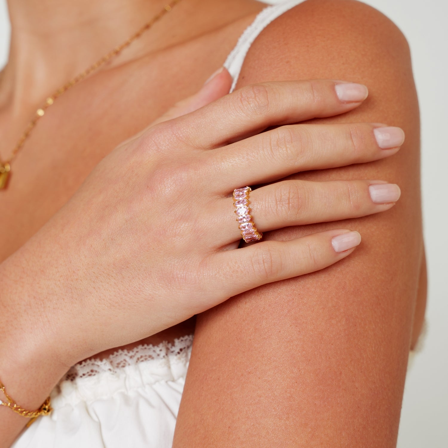 Pink Birthstone Ring