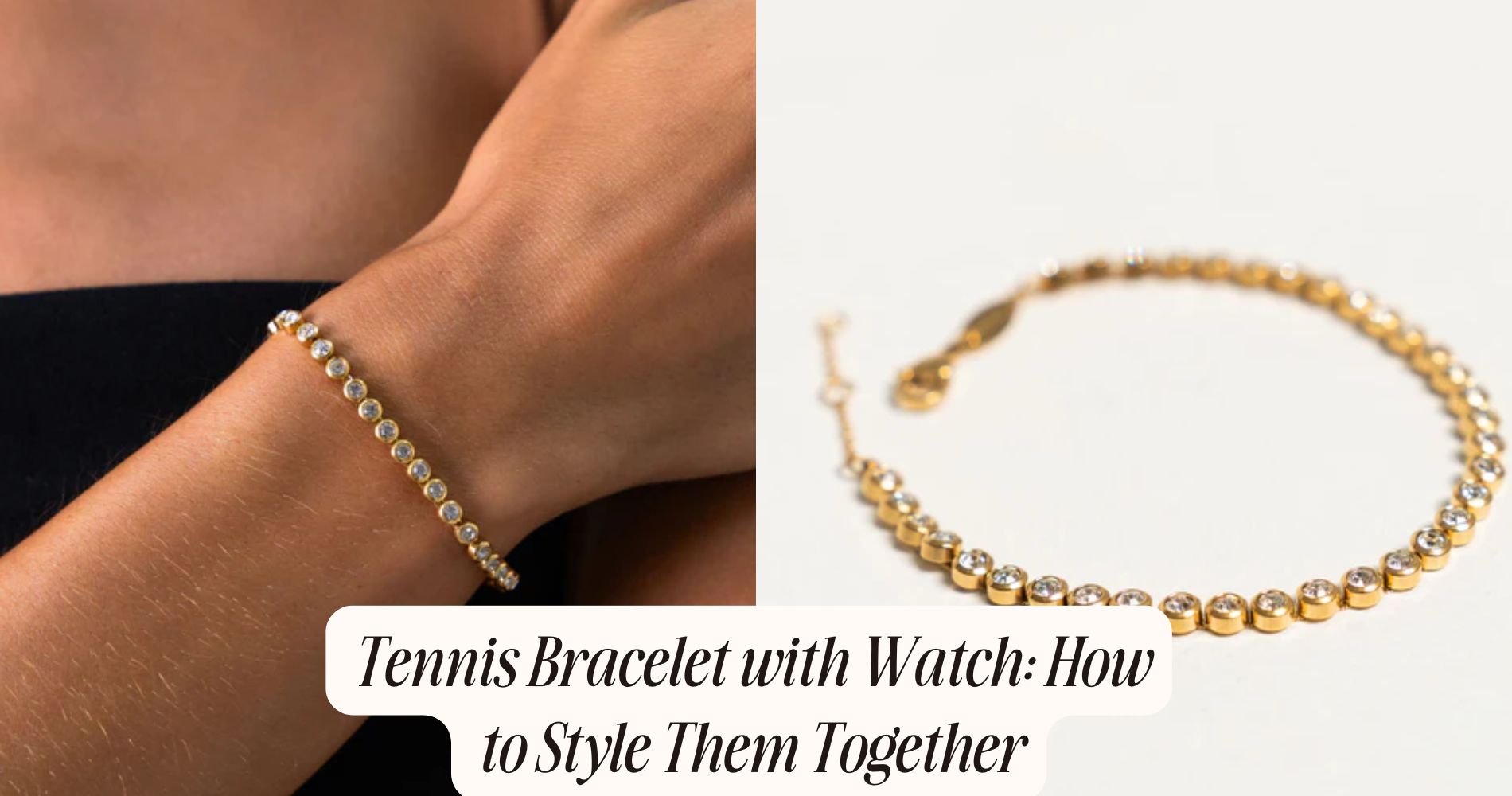 tennis bracelet with watch