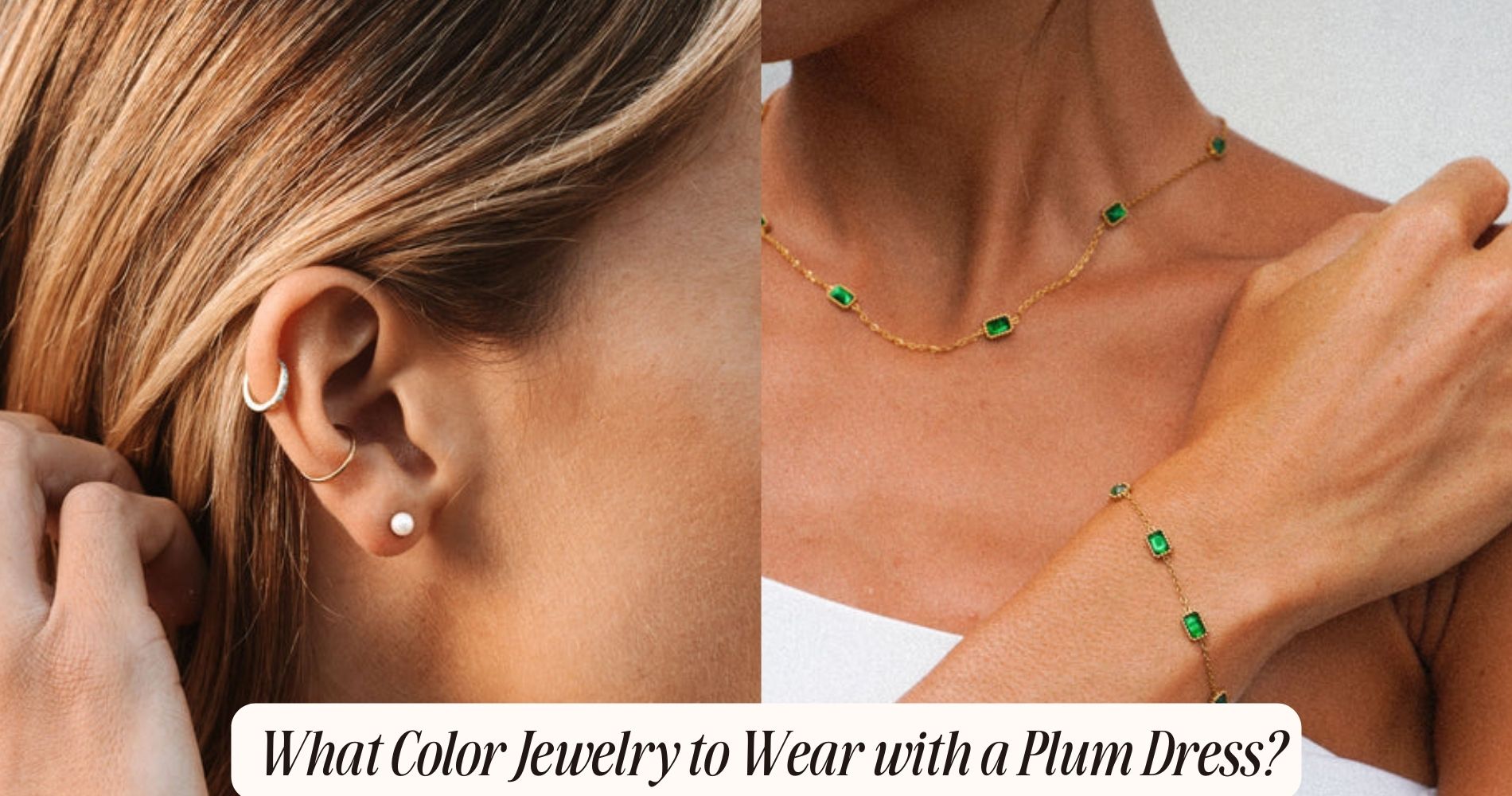 what color jewelry to wear with plum dress