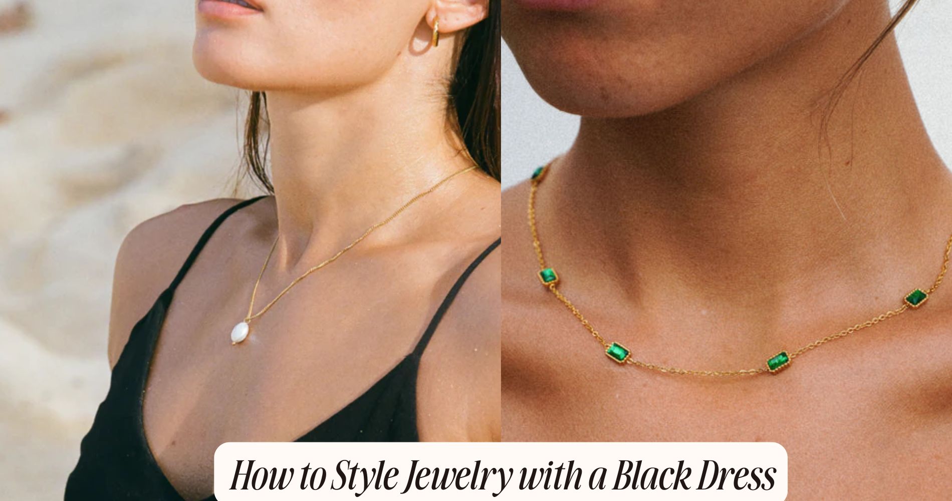 jewelry with a black dress