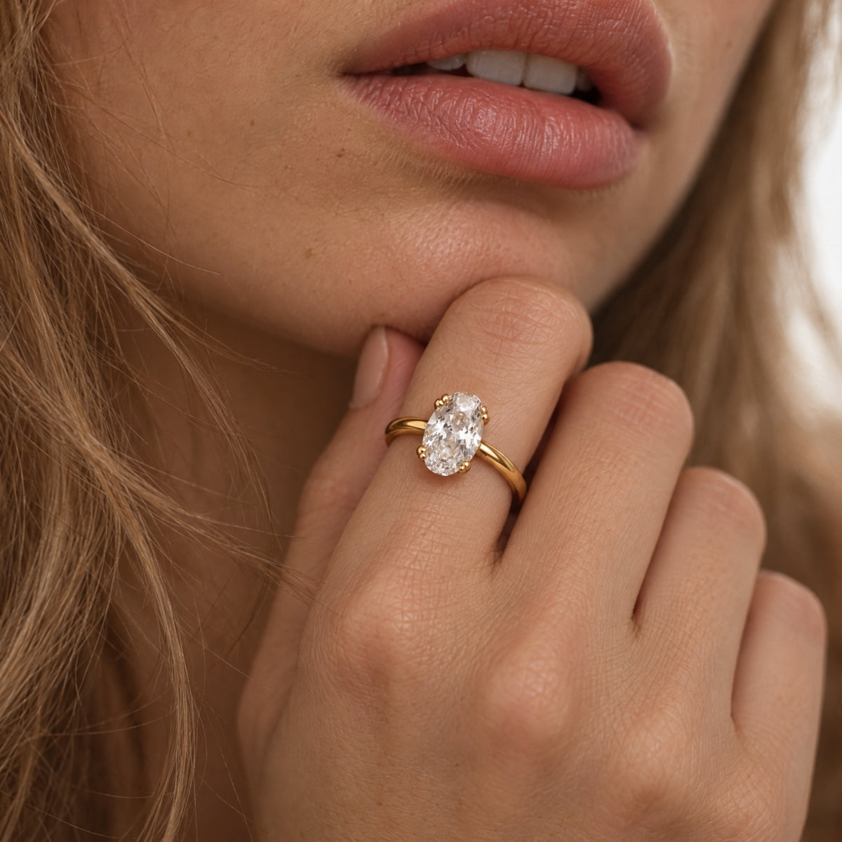 Oval Solitaire Ring