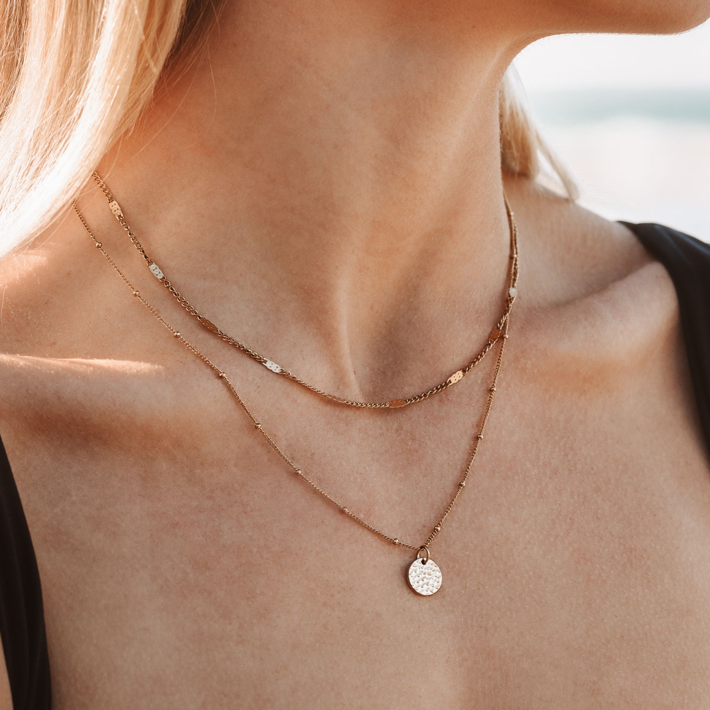 Gold layered necklace