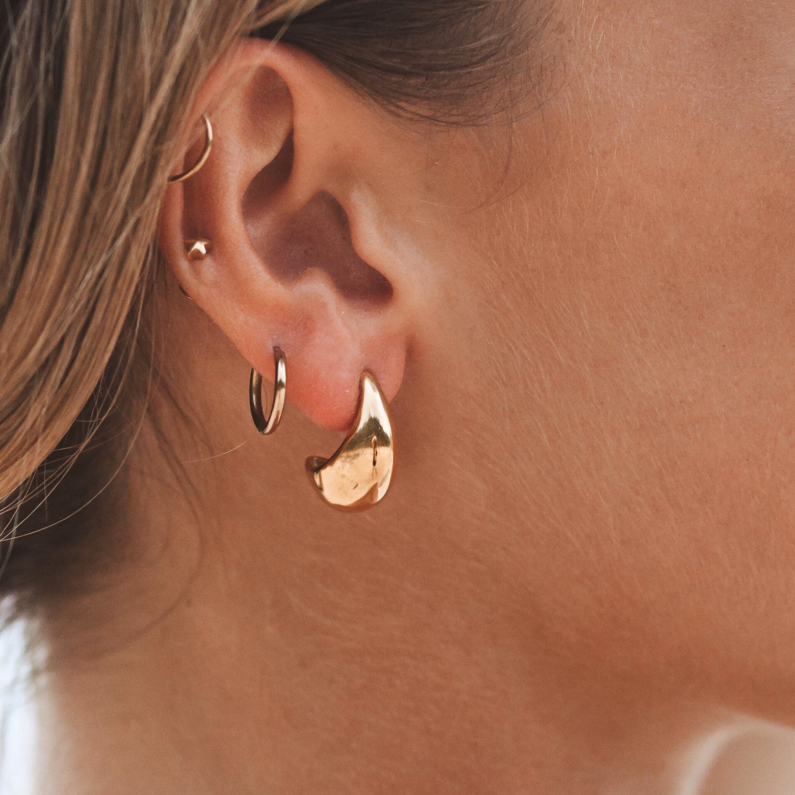 Gold Teardrop Earrings