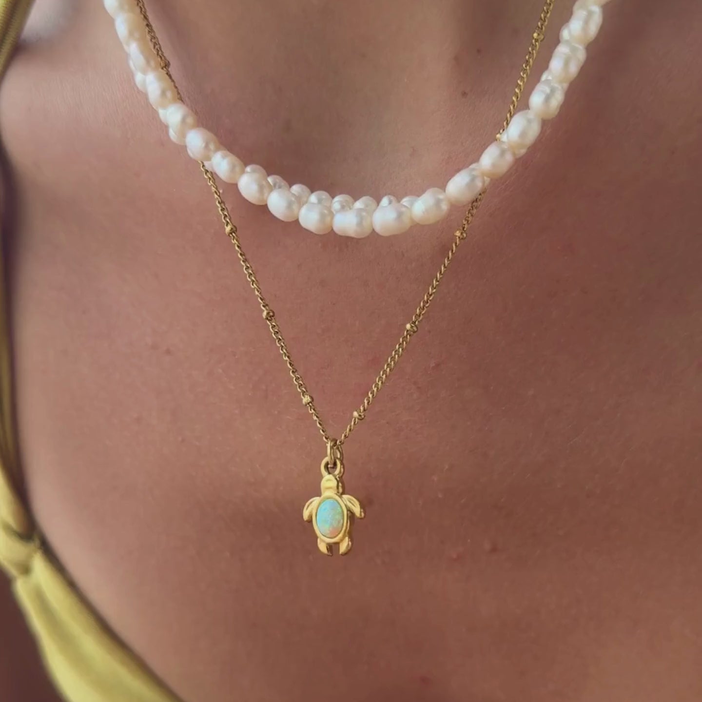 Opal Turtle Necklace
