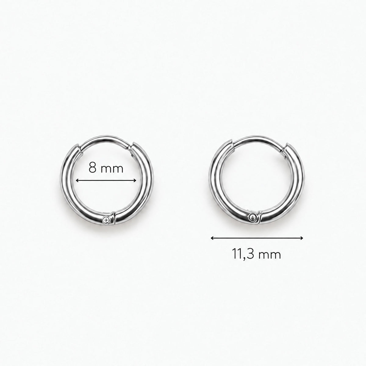 Silver Tiny Huggie Hoops