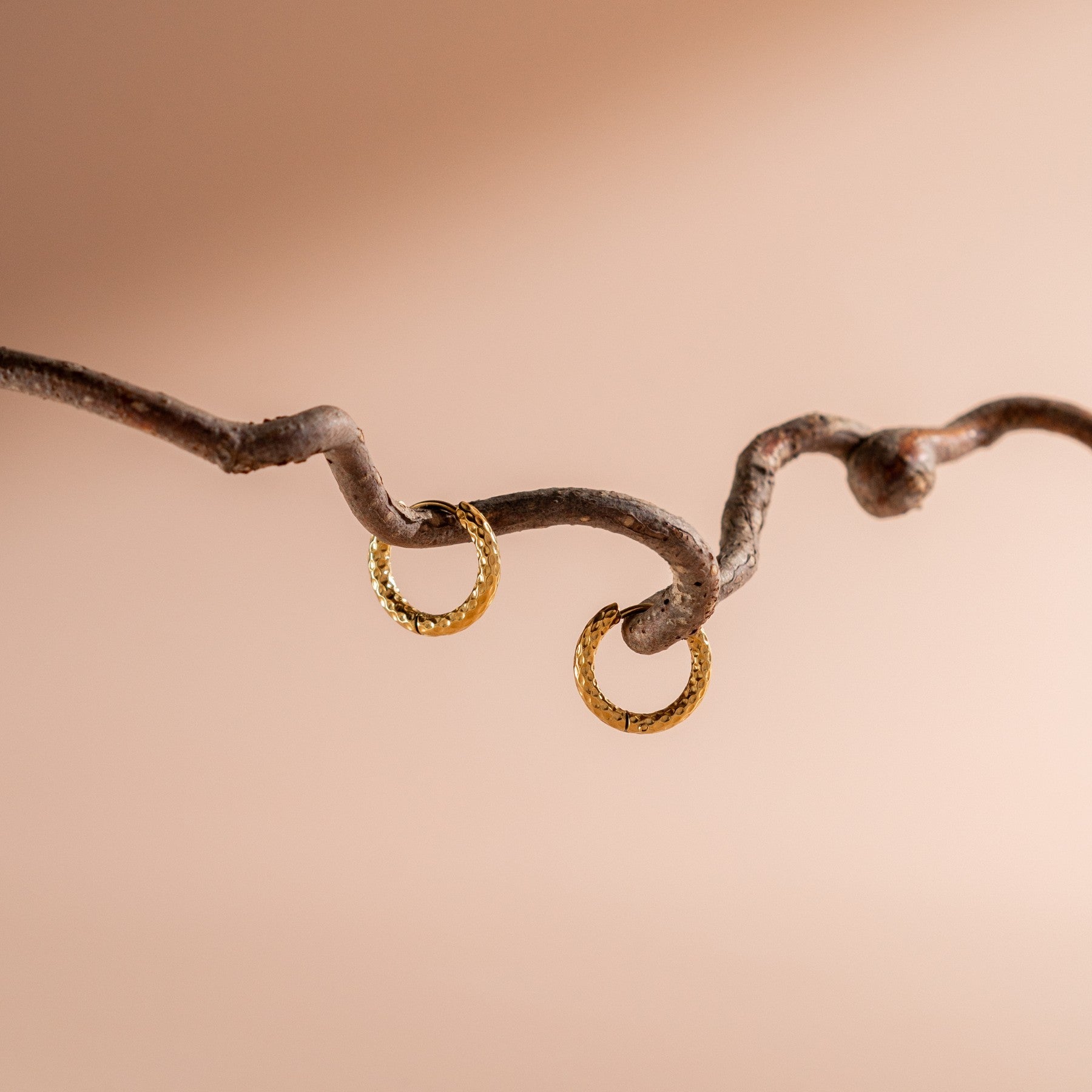 Hammered Hoop Earrings