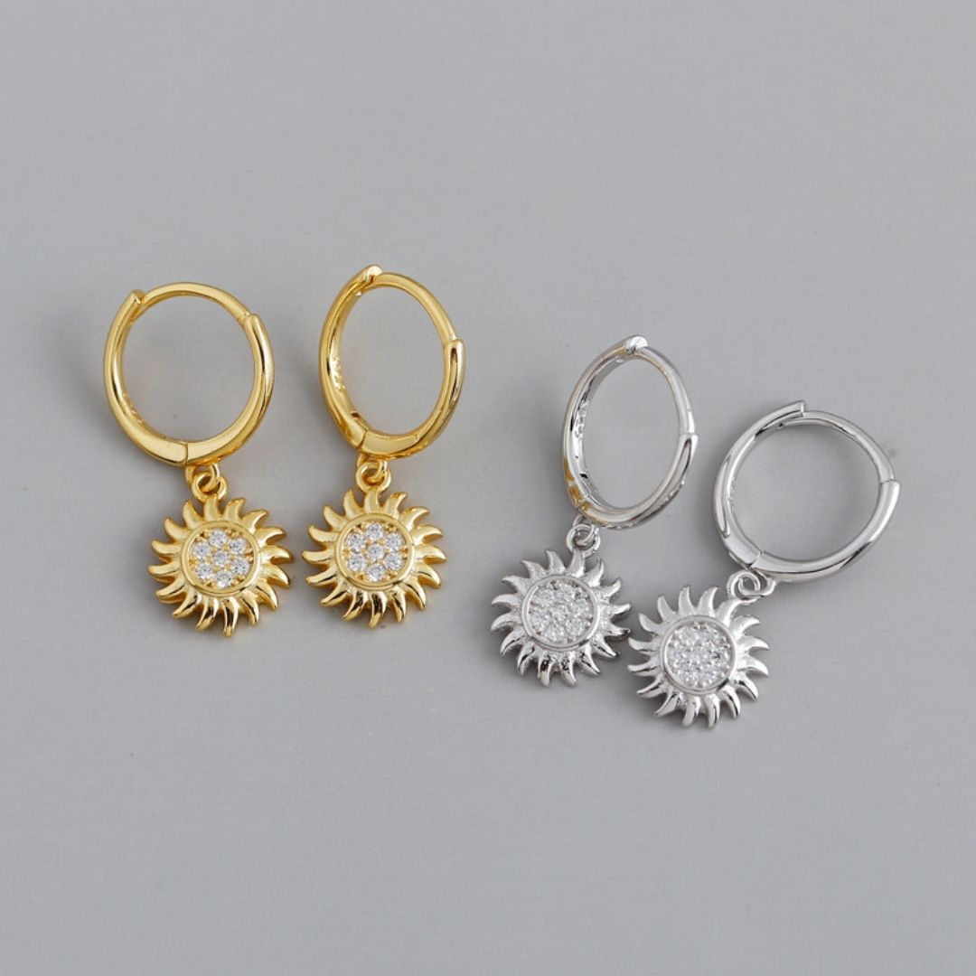 Sun Hoop Earrings